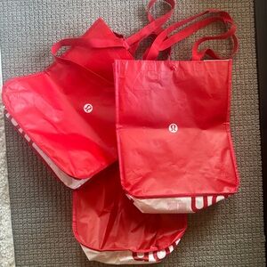 Lululemon Red Reusable Tote Set